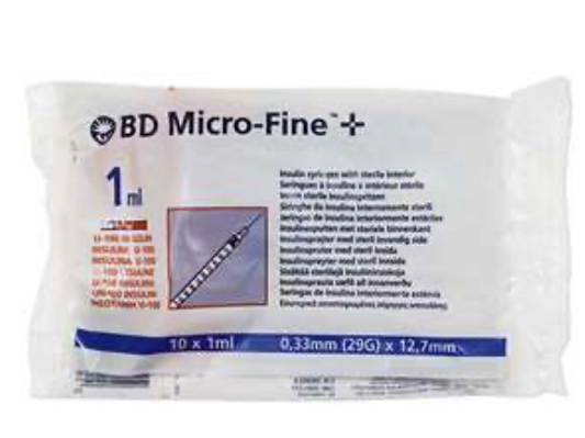 BD microfine insulin needles 1ml pack of 10